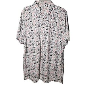 Graham Luxe Performance Golf Polo Men's Large Summer Flower 1764 Golf